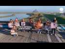 VIDÉO. L'association L214 cible un partenaire du triathlon Bayman au Mont-Saint-Michel