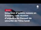 VIDEO. Incursion d'avions russes en Estonie : une réunion d'urgence du Conseil de sécurité de l'Onu lundi