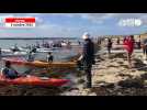 VIDÉO. Du soleil et du vent pour le 37 Merathon au départ de Locmariaquer