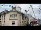 VIDÉO. À Saint-Nazaire, les pompiers luttent contre un violent incendie