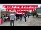 VIDÉO. À la Fête de la pomme d'Ouville, Michael Lebrun présente son alambic