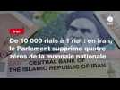 VIDEO. De 10 000 rials à 1 rial : en Iran, le Parlement supprime quatre zéros de la monnaie nationale
