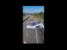 Un poids lourd en feu sur l'autoroute A7