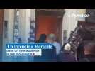 Un incendie se déclare dans un immeuble de la rue d'Aubagne à Marseille, intervention en cours
