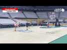 VIDÉO. Tirs du milieu du terrain et bonne ambiance : le shooting de Cholet Basket avant Badalone