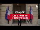 VIDEO. Les 5 infos France du 7 octobre 2025