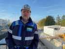 On a assisté à la réinstallation d'une porte à l'écluse de Douai, en travaux jusqu'au 17 octobre