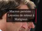 Macron persiste : Sébastien Lecornu renommé Premier ministre
