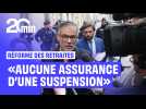 Il n'y a « aucune assurance » sur la suspension de la réforme des retraites, déplore Olivier Faure