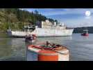 VIDÉO. Ultime voyage pour les navires du cimetière de Landévennec