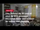 VIDEO. Une femme de 95 ans et plus de 200 animaux secourus dans une maison au milieu des déchets