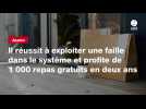 VIDEO. Il réussit à exploiter une faille dans le système et profite de 1 000 repas gratuits en deux ans
