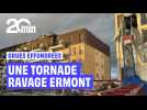 Grues renversées, arbres déracinés : les images des dégâts après le passage d'une tornade à Ermont