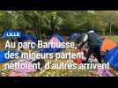 Au parc Barbusse, à Lille, des mineurs partent, nettoient, d'autres arrivent