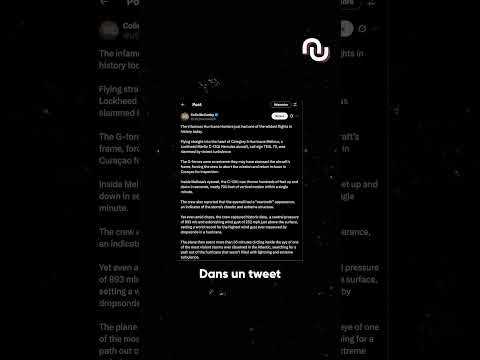 Cet avion a traversé des vents à 400 km/h ! #shorts