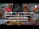 VIDEO. Il urinait et crachait sur les plats avant de les servir, l'ancien employé d'un restaurant condamné