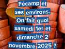 Fécamp et ses environs. Que faire le week-end des samedi 1er et dimanche 2 novembre 2025. ?