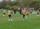 Matthieu Udol à l'entraînement du RC Lens avant le match à Metz