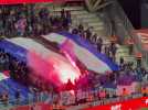 Le parcage des supporters de l'Estac lors du derby contre Reims ce 24 octobre 2025