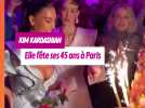 Kim Kardashian fête ses 45 ans à Paris hier soir