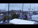 VIDÉO Transat Café L'Or. Tempête Benjamin : le bassin Paul-Vatine du Havre complètement vide