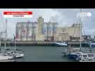 VIDÉO. Une fresque murale arrachée par le vent sur le port des Sables-d'Olonne