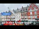 Sur la place de Cambrai, une cheminée menace de s'effondre