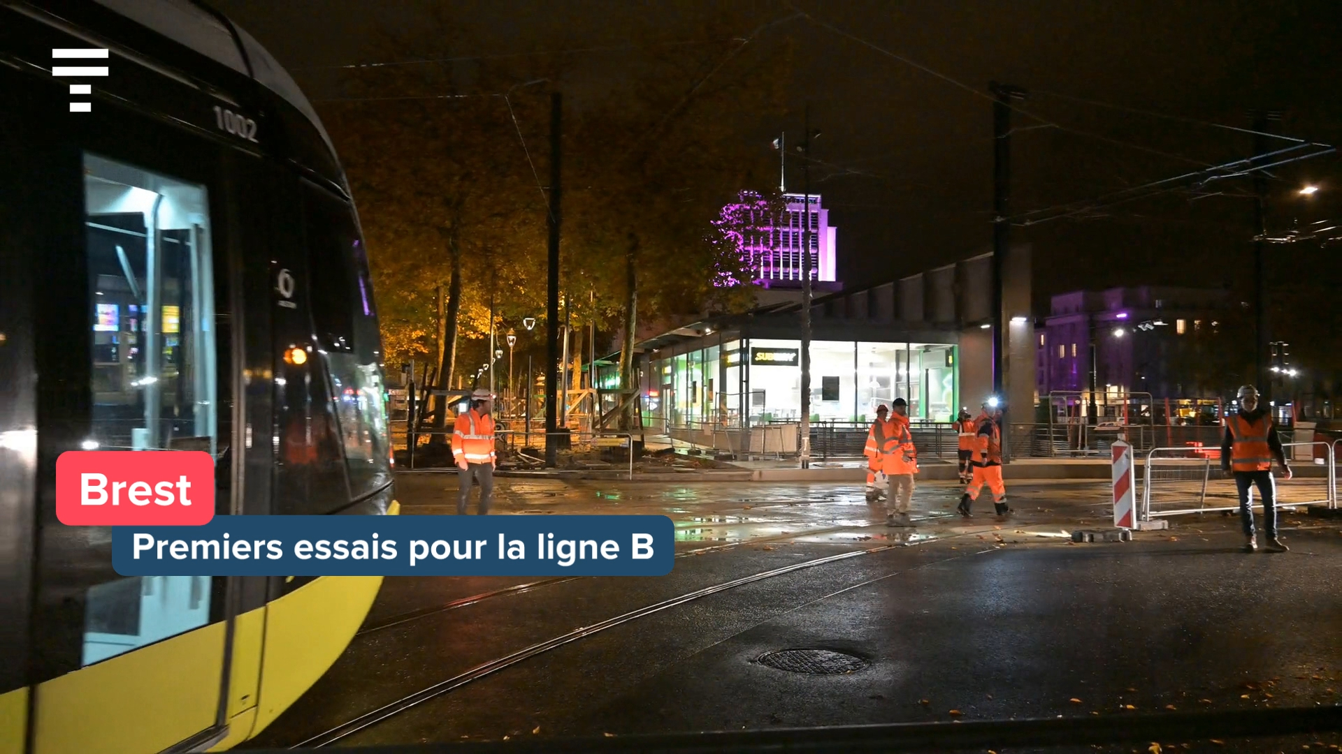 « Après un an et demi de travail, c'est émouvant » : à Brest, le tram a fait ses premiers pas sur la ligne B [Vidéo]