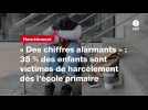 VIDEO. « Des chiffres alarmants » : 35 % des enfants sont victimes de harcèlement dès l'école primaire