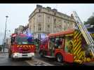 VIDÉO. Feu dans le centre de Rennes : un immeuble évacué