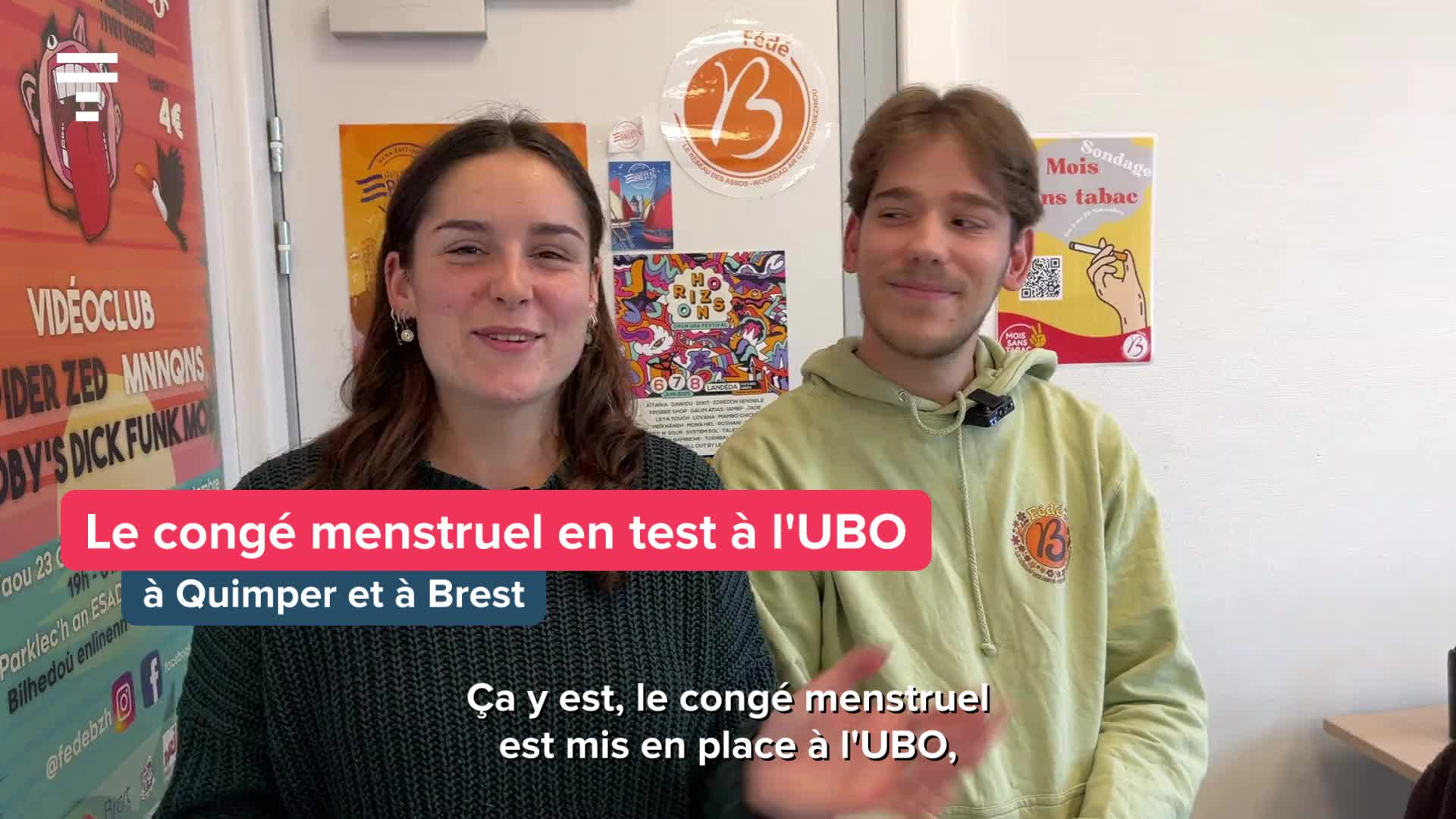 « C'est une petite fierté » : à Brest et Quimper, le congé menstruel étudiant commence à être appliqué [Vidéo]
