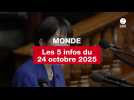 VIDEO. Les 5 infos Monde du 24 octobre 2025