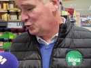Antoine Peenaert, président de la FDSEA du Calaisis, s'est rendu au Lidl de Marck pour protester contre une promotion sur les pommes de terre.