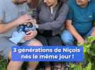 Ces trois générations de Niçois sont nés le même jour ! (Et non, ce n'est pas fait exprès !)