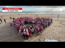 VIDÉO. Un immense coeur rose sur la grande plage des Sables-d'Olonne