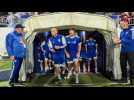 L'entrée des joueurs du SC Bastia pour l'échauffement