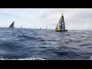VIDÉO. Transat Café L'Or : le départ de la 2e manche de La Corogne à bord du Class40 de Douguet et Tréhin
