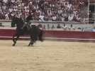 Lea Vicens dans ses oeuvres à la corrida de rejon de la Feria de Béziers