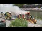 Incendie d'un bateau à Bruxelles