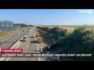 Accident sur l'A26, juste après l'entrée de Thennelières : deux blessés graves dont un enfant