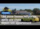 L'hélicoptère du SAMU atterrit sur un terrain de football à Feignies