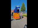 Bugnus, la mascotte de la fête du boeuf exposé au Leclerc de Bugnicourt