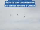 Rafale et parachutistes de sortie pour une cérémonie sur la base aérienne d'Orange