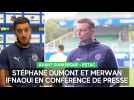 Stéphane Dumont et Merwan Ifnaoui en conférence de presse avant Dunkerque - Estac