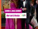 George Clooney et Amal, élégance au rendez-vous hier soir à Venise