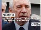 François Bayrou à la Foire de Châlons évoque les tensions dans le pays