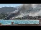 Une paillote en feu à L'Île-Rousse