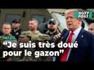 Blagues sur l'herbe, pizzas... Trump en opération séduction face aux militaires à Washington