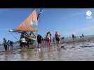 VIDÉO. Sur cette plage près de Saint-Brieuc, le Grand-Léjon est venu s'échouer