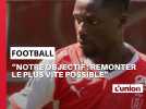 Mory Gbane, joueur du stade de Reims évoque son état d'esprit avant la rencontre contre Pau